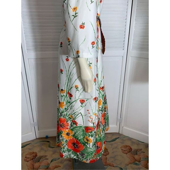 Vintage Floral Pullover Dress Robe LOUNGEES Nightgown - Picture 4 of 16